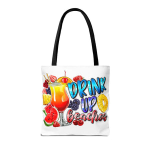 Drink up Beaches Tote Bag-Phoenix Styles