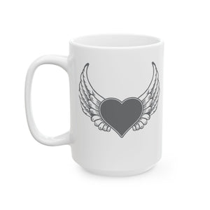 Heart Wings Ceramic Mug-Phoenix Styles