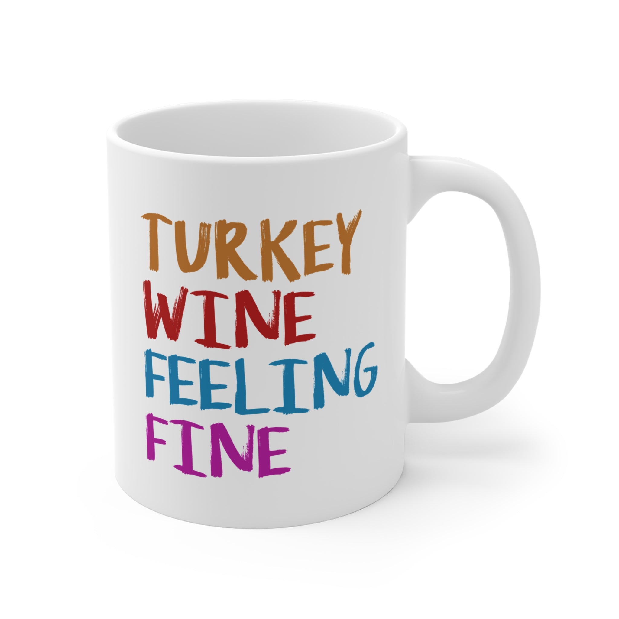 Turkey Wine Feeling Fine White Ceramic Mug