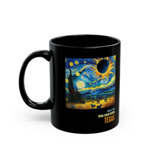 Solar Texas Eclipse Black Mug (11oz, 15oz)-Phoenix Styles