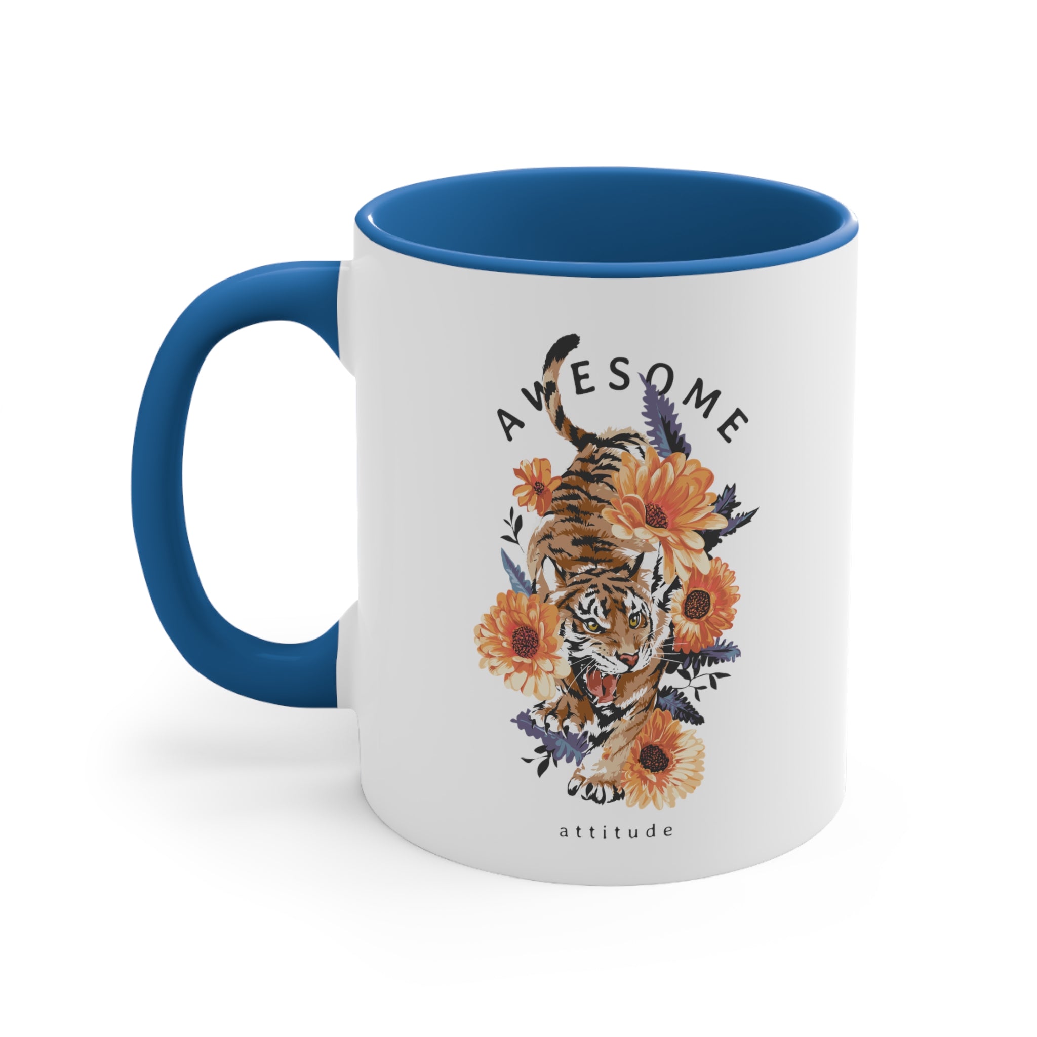 Awesome Tiger Accent Coffee Mug, 11oz-Phoenix Styles