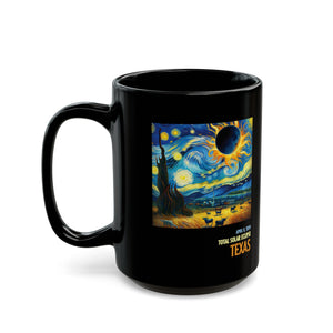 Solar Texas Eclipse Black Mug (11oz, 15oz)-Phoenix Styles