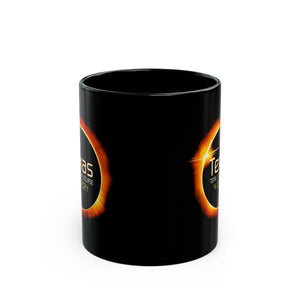 Texas Solar Eclipse Black Mug (11oz, 15oz)-Phoenix Styles