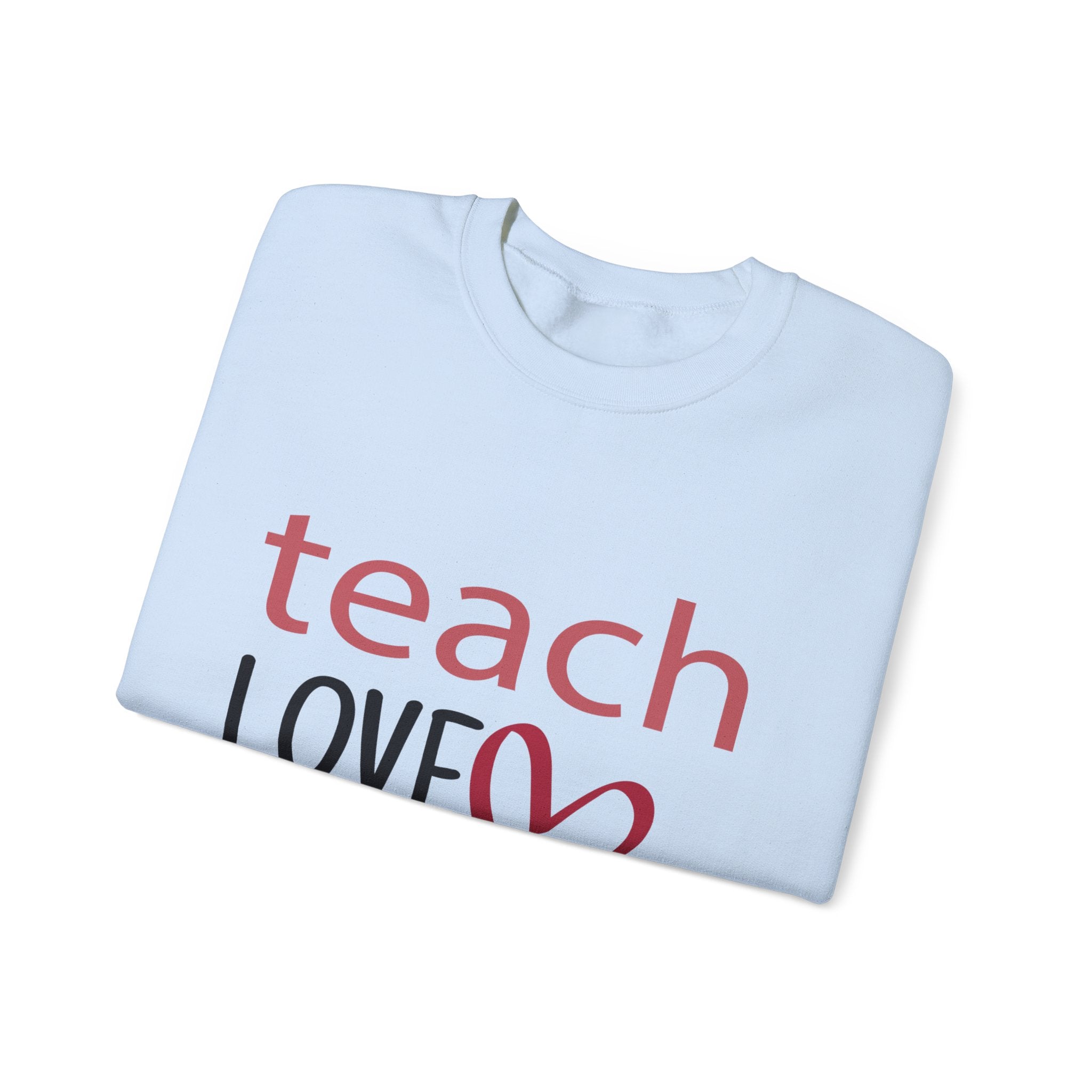 Teach Love Inspire Valentine's Day Crewneck Sweatshirt-Phoenix Styles