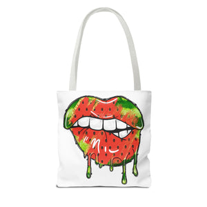 Watermelon Lips Tote Bag (AOP)-Phoenix Styles