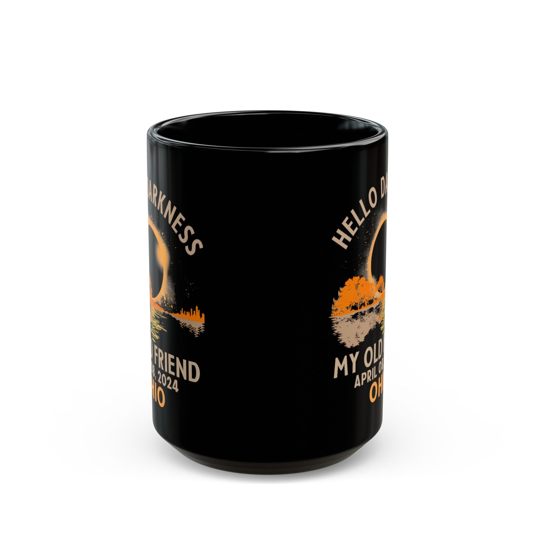 Hello Friend Ohio- Solar Eclipse Black Mug (11oz, 15oz)-Phoenix Styles