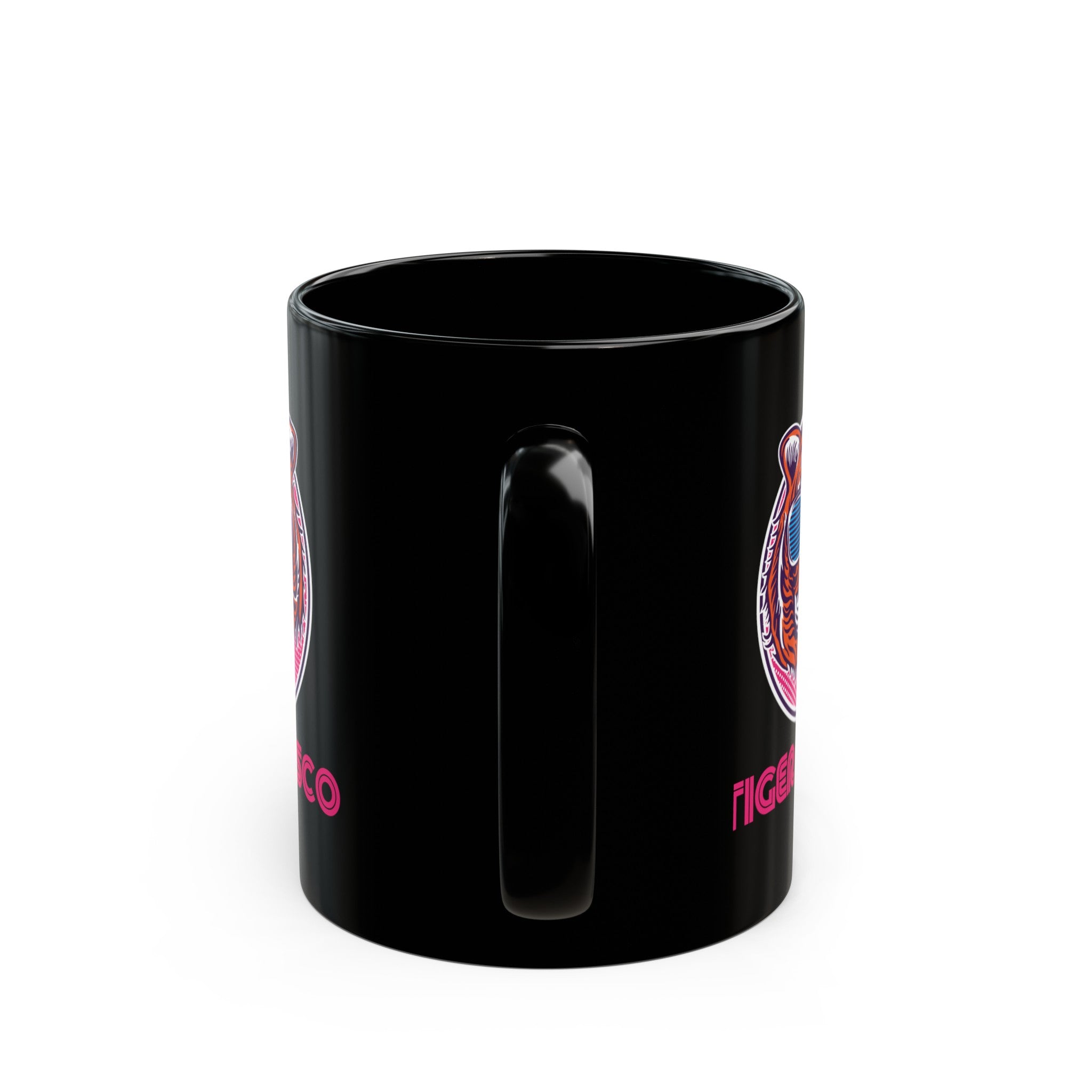 The Disco Tiger Black Mug (11oz, 15oz)-Phoenix Styles