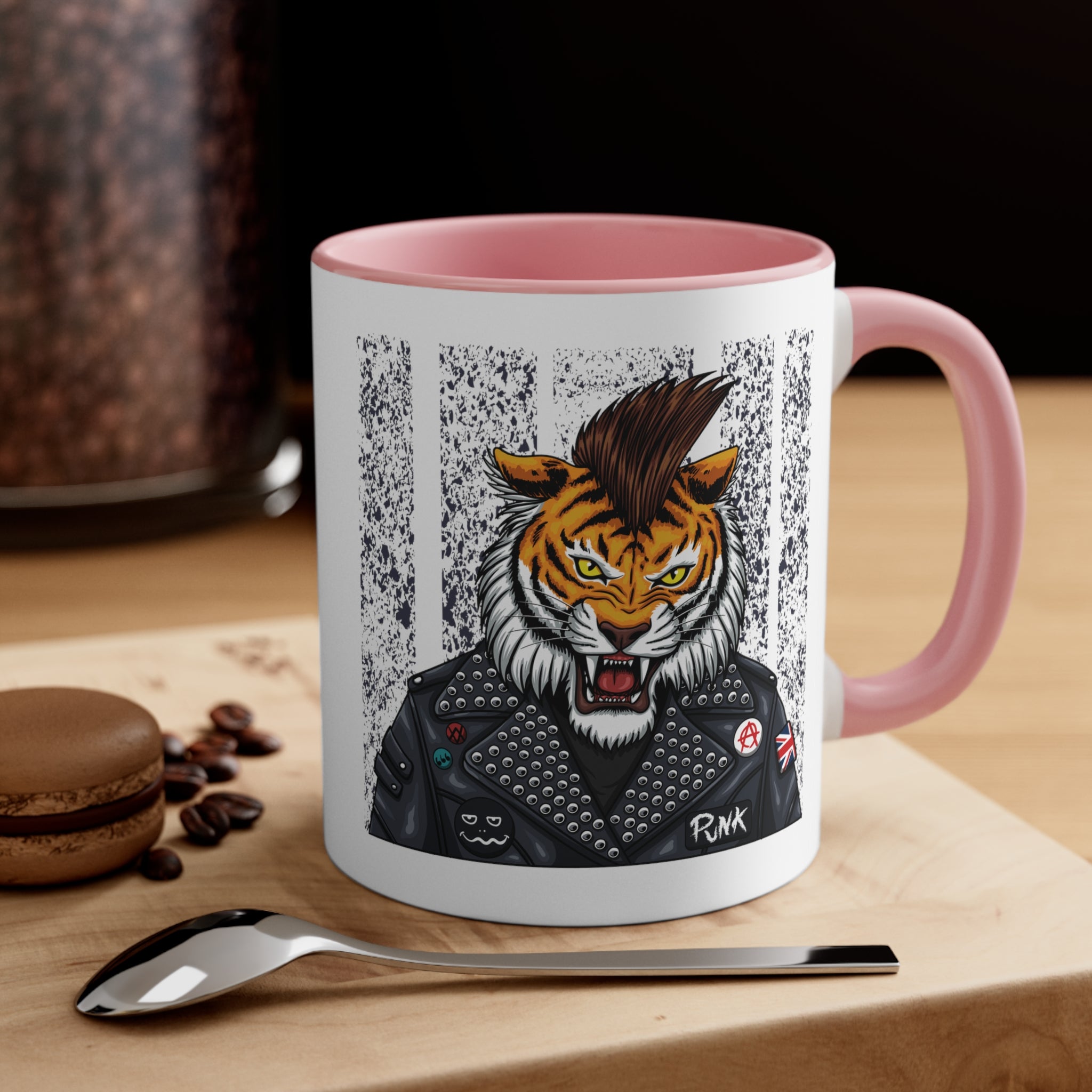 Tiger Accent Coffee Mug, 11oz-Phoenix Styles