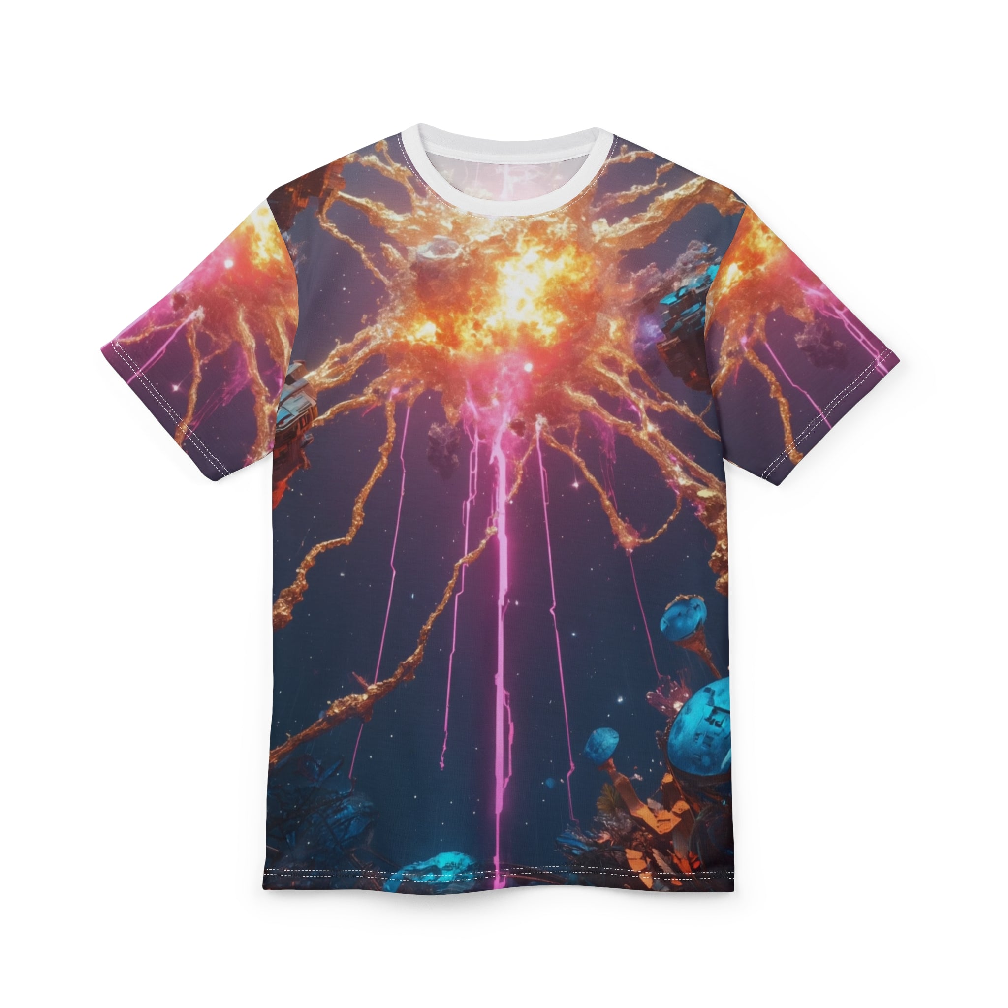 Cosmic Explosion Graphic Tee -  T-Shirt for Space Lovers
