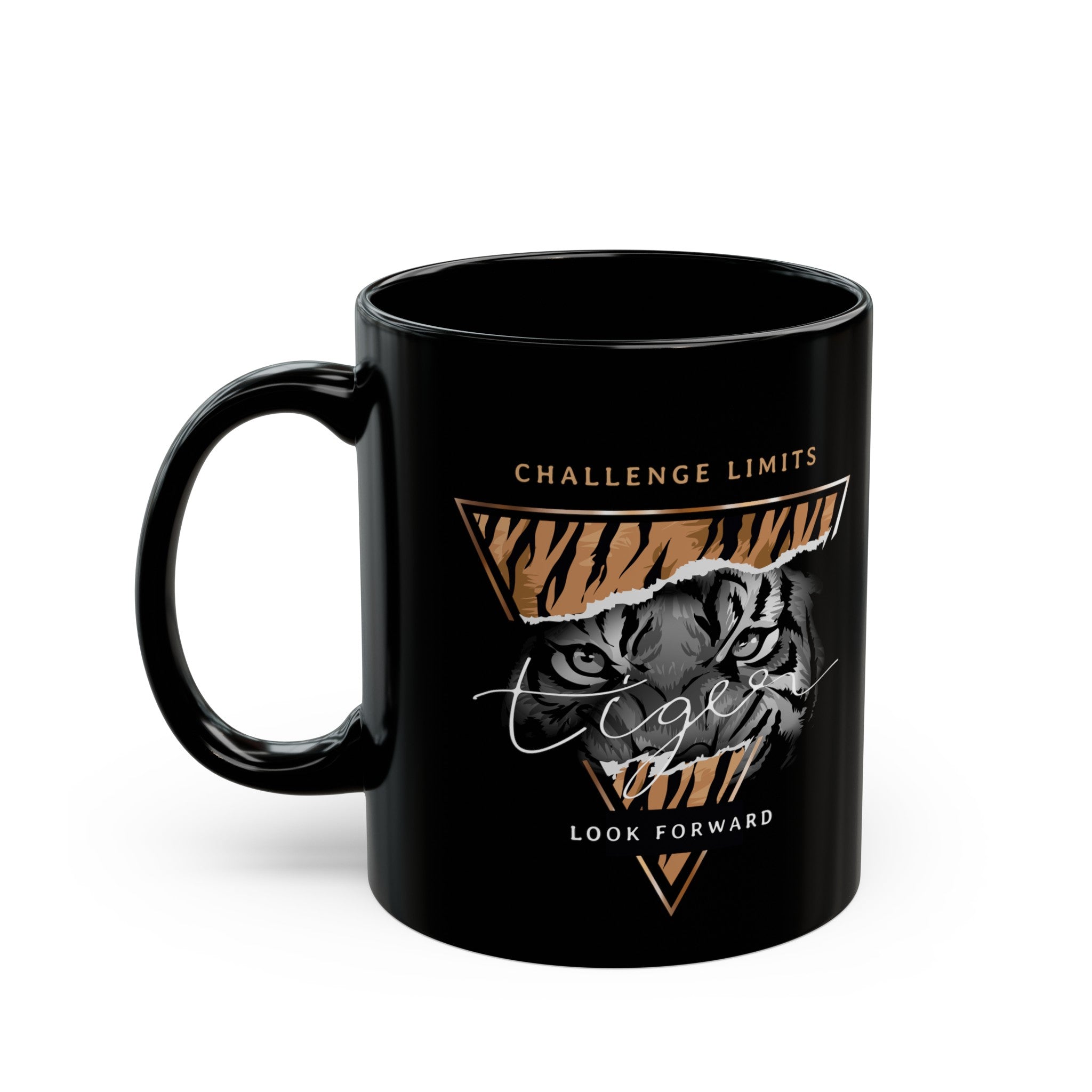 Challange Limits- Tiger Black Mug (11oz, 15oz)-Phoenix Styles