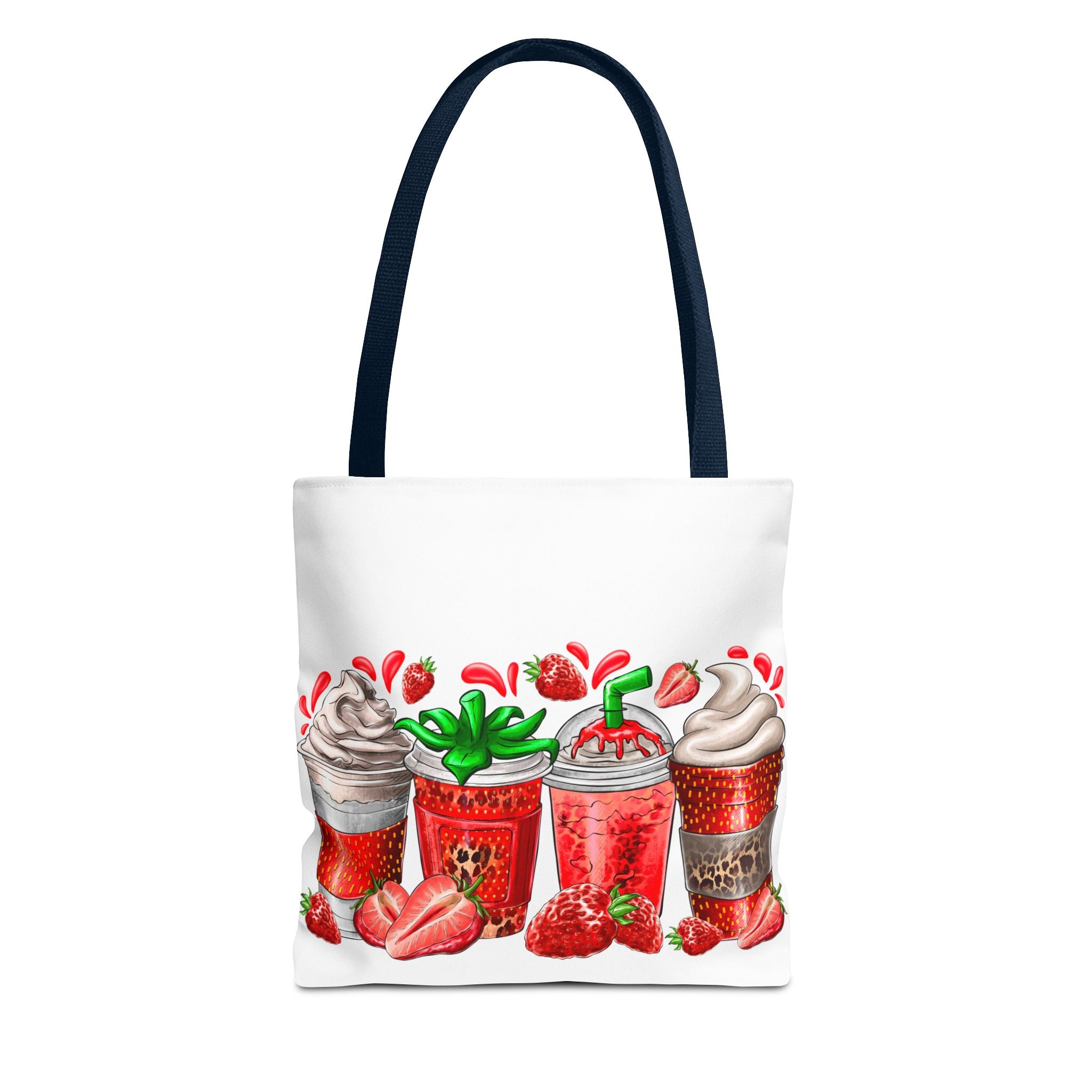 Strawberry Coffee Drink Tote Bag-Phoenix Styles