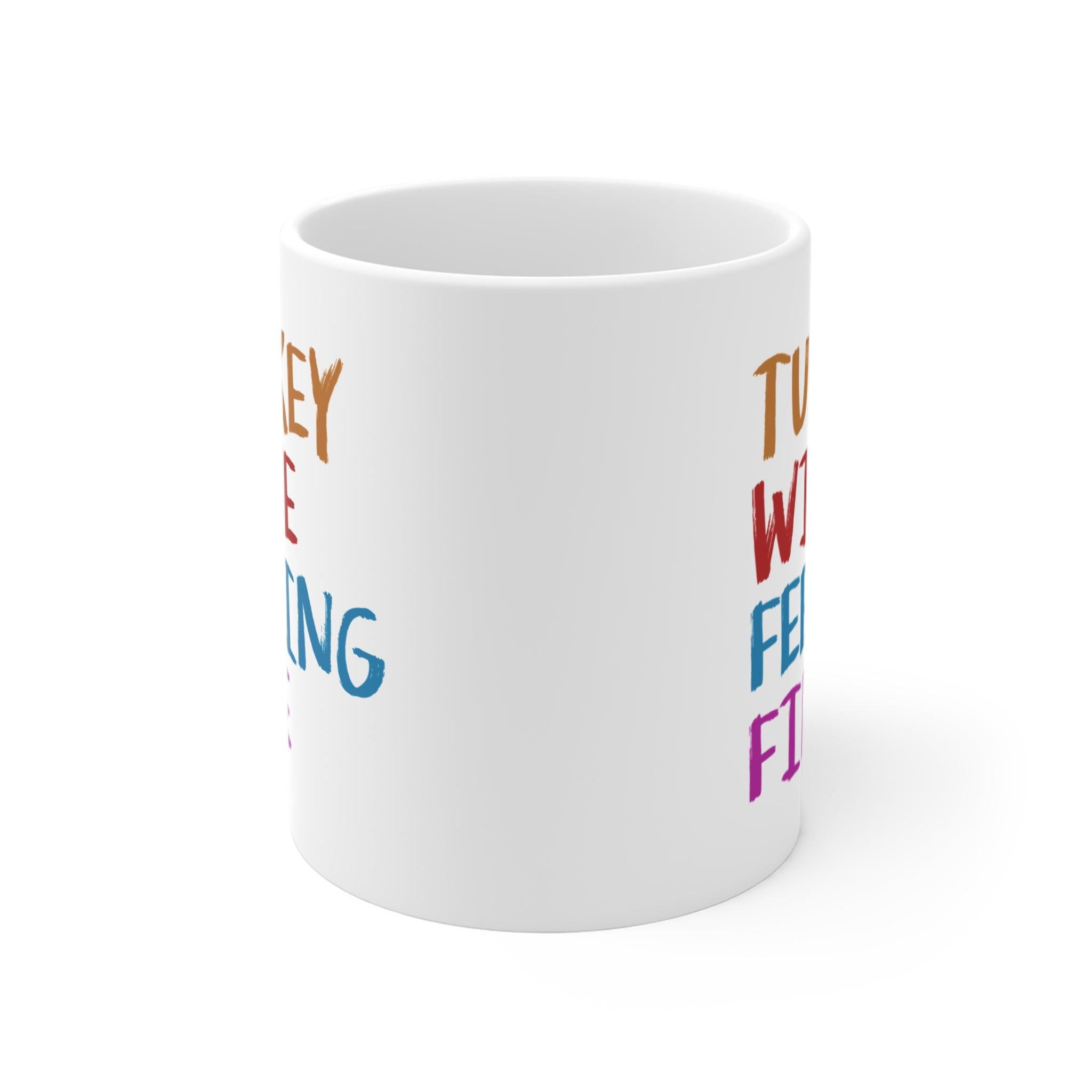 Turkey Wine Feeling Fine White Ceramic Mug