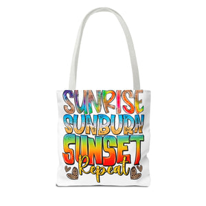 Sunrise Sunburn Sunset Repeat Tote Bag-Phoenix Styles