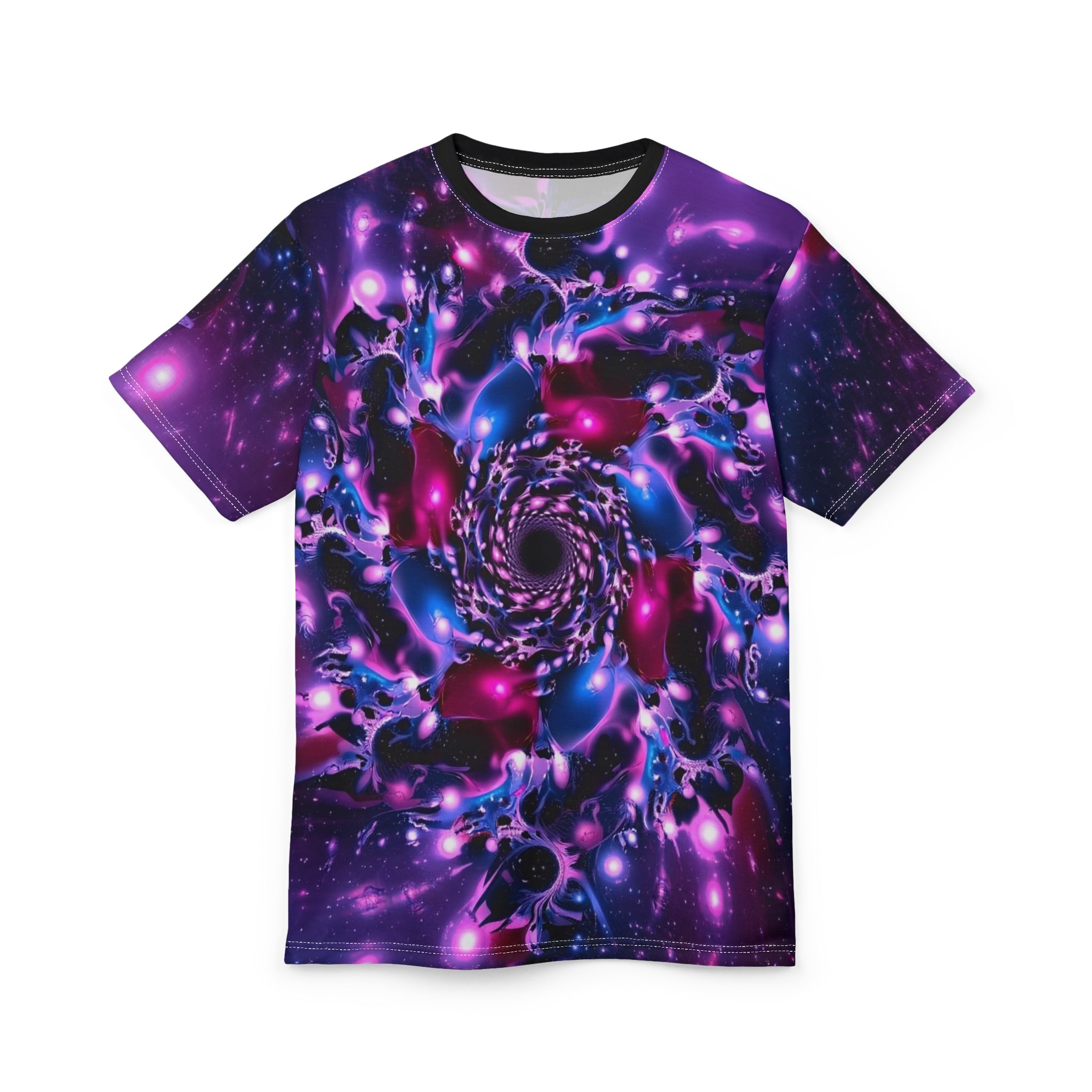 Cosmic Spiral Tee - Vibrant Galaxy Print Shirt for Sci-Fi Lovers