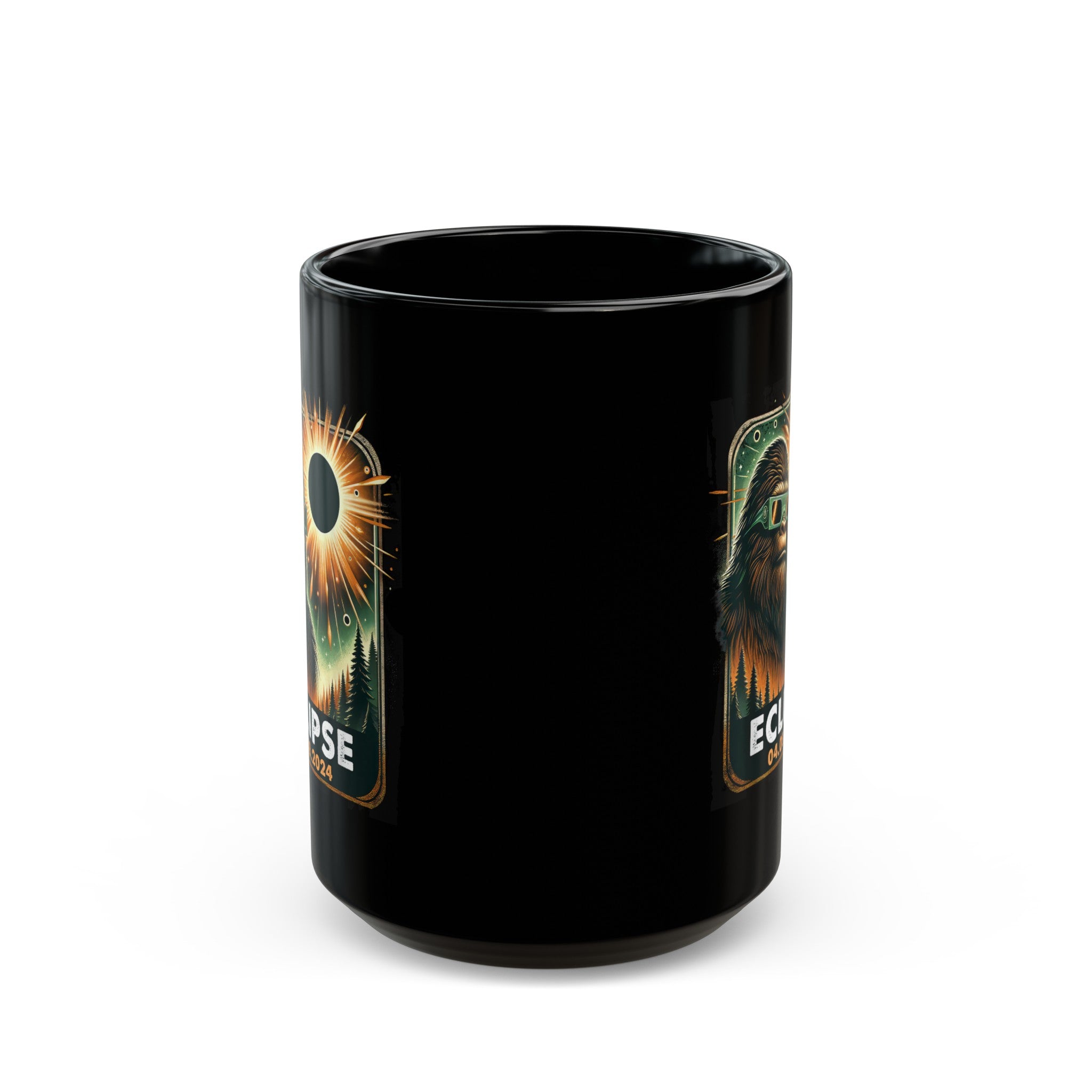 Solar Eclipse Ape Black Mug (11oz, 15oz)-Phoenix Styles