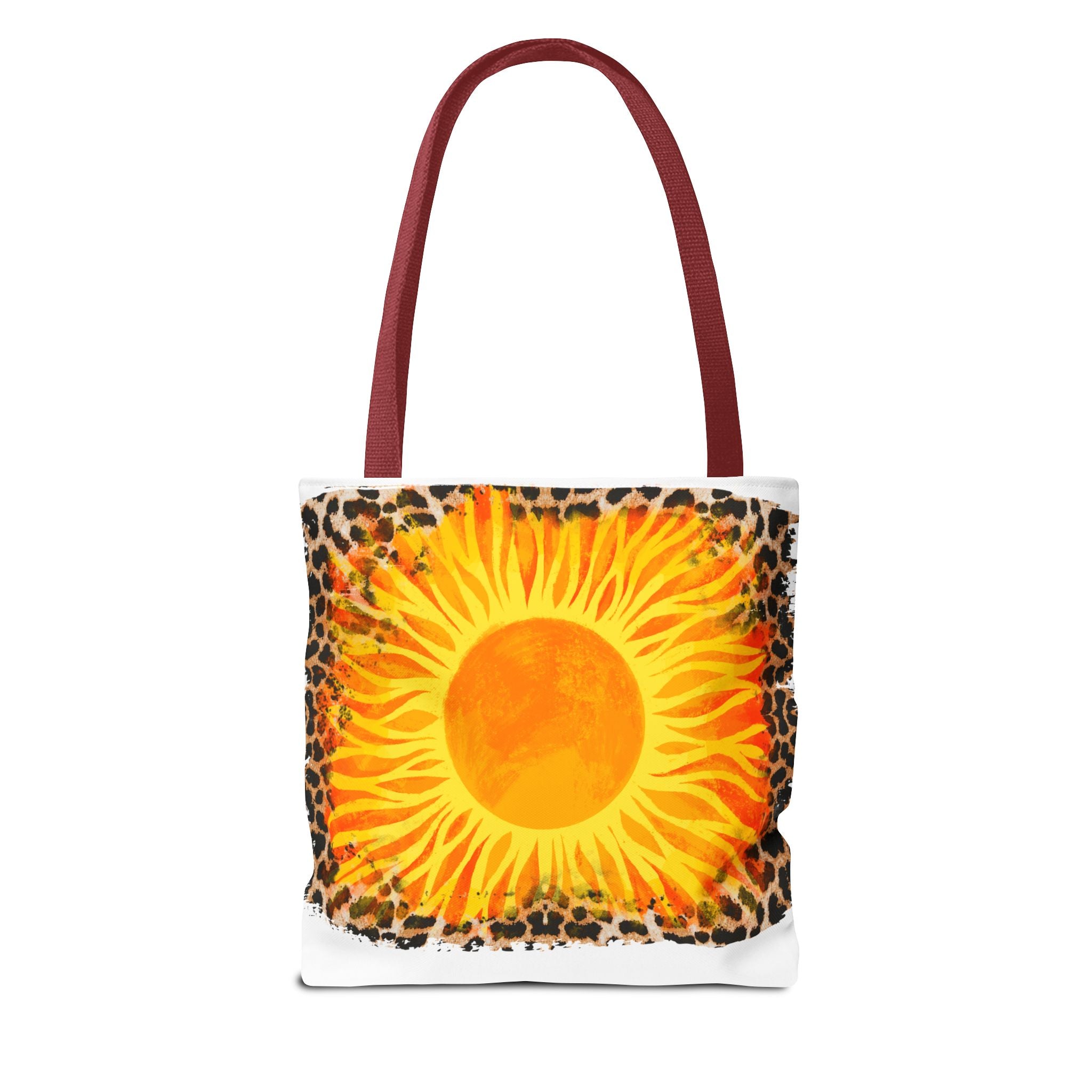 Sun with Leopard Tote Bag-Phoenix Styles