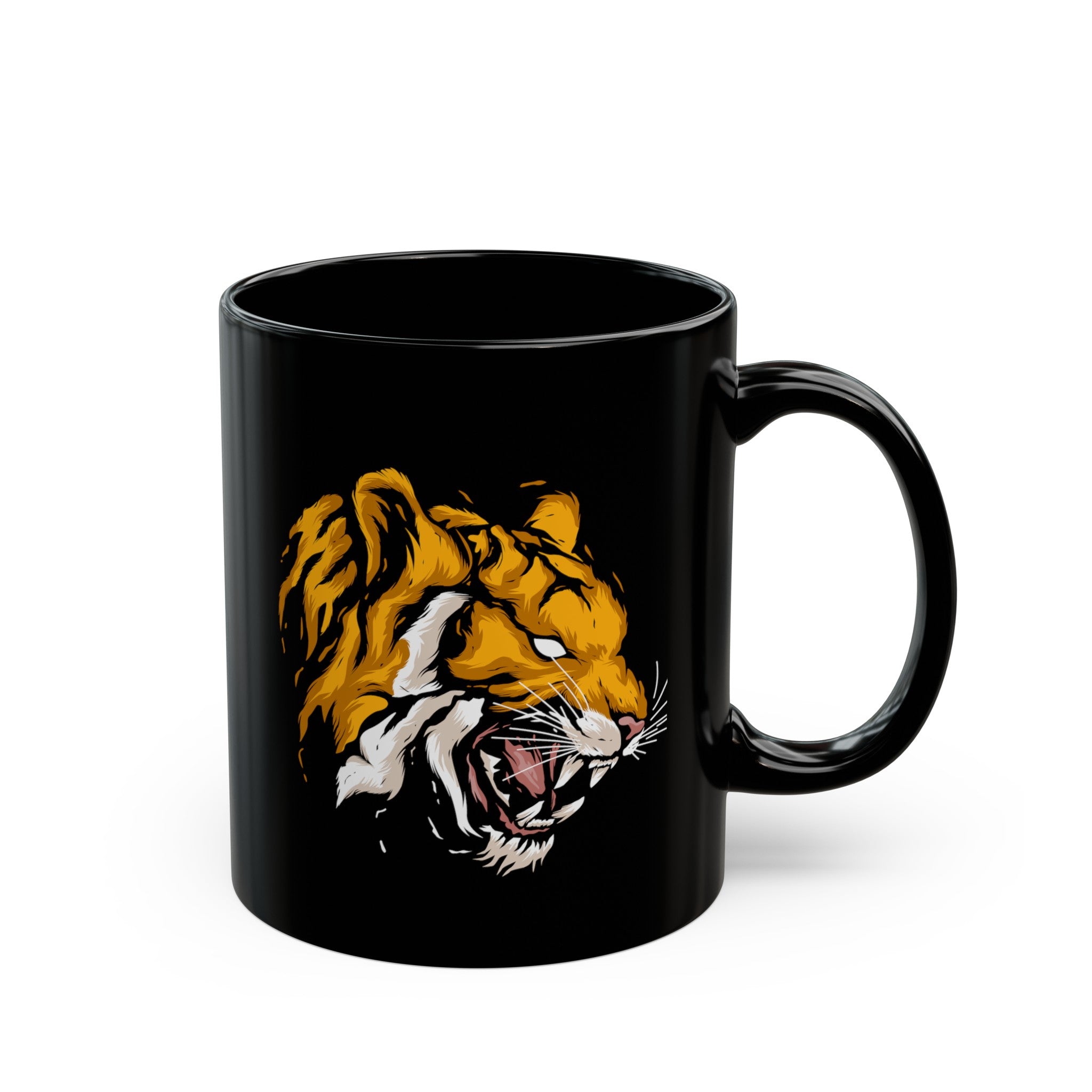 Tiger Black Mug (11oz, 15oz)-Phoenix Styles