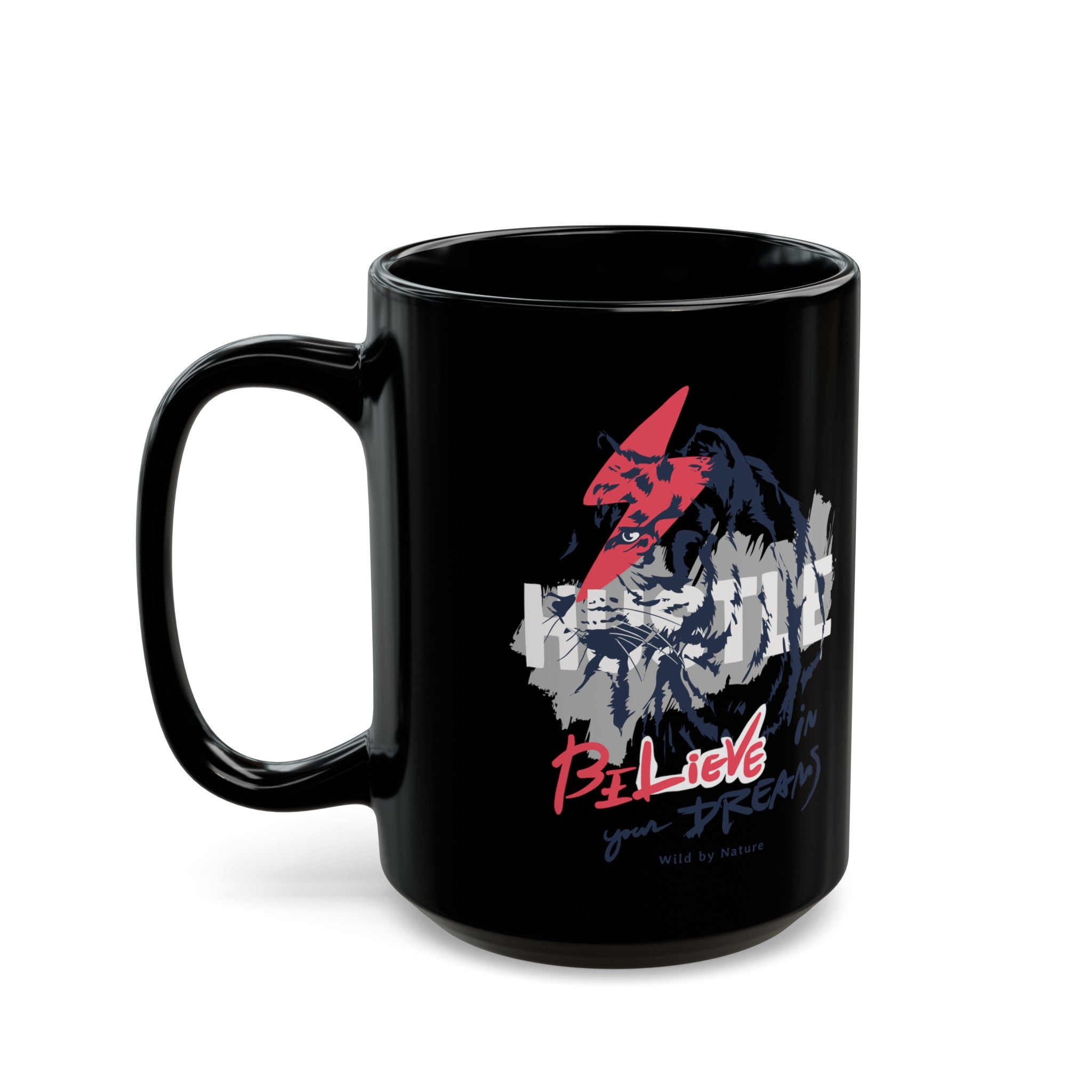 Hustle Black Mug (11oz, 15oz)-Phoenix Styles