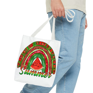 Summer Watermelon Rainbow Tote Bag-Phoenix Styles