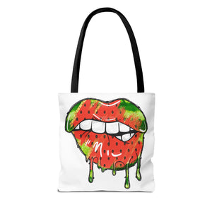 Watermelon Lips Tote Bag (AOP)-Phoenix Styles