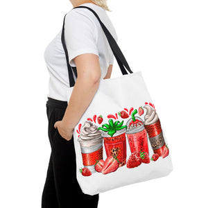 Strawberry Coffee Drink Tote Bag-Phoenix Styles