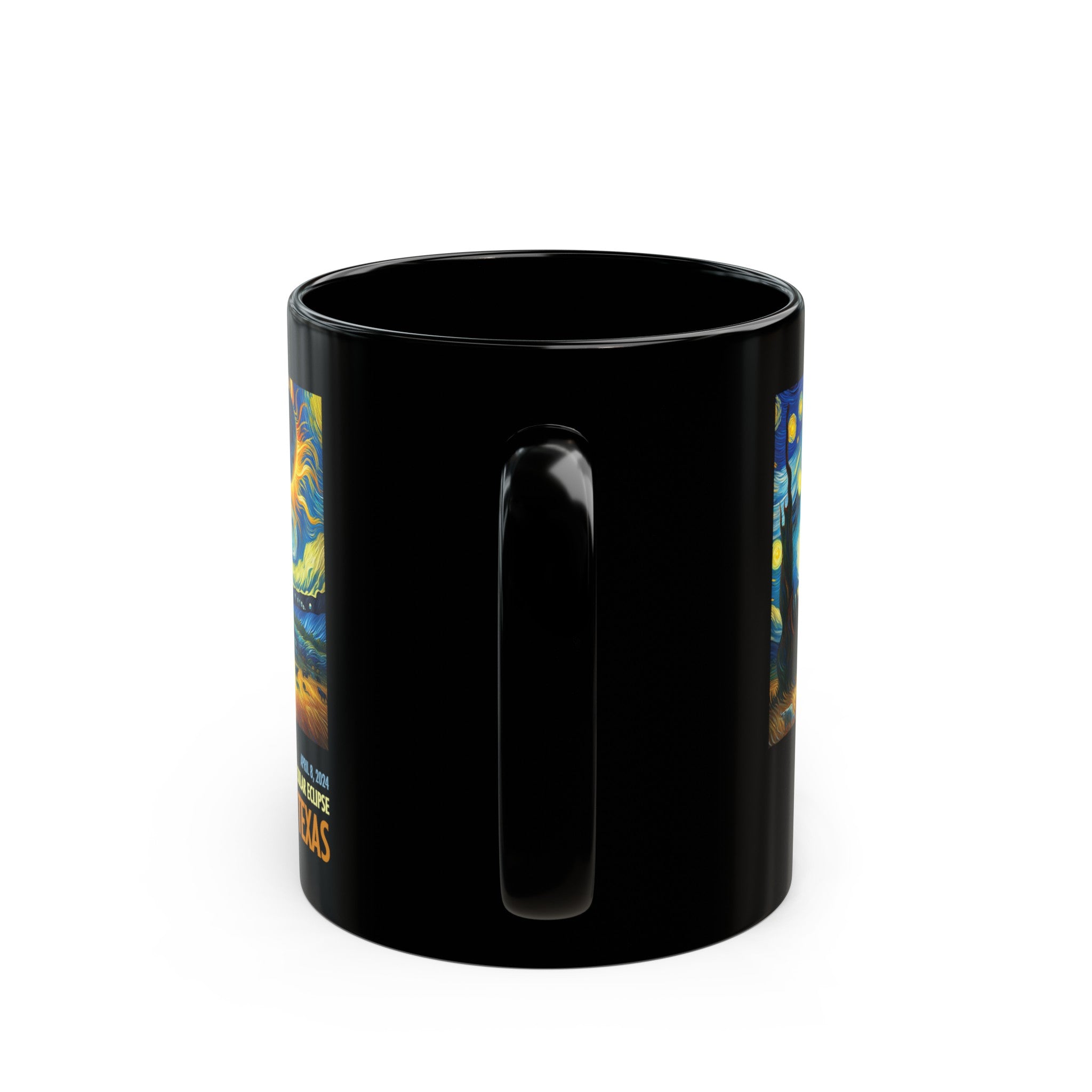 Solar Texas Eclipse Black Mug (11oz, 15oz)-Phoenix Styles