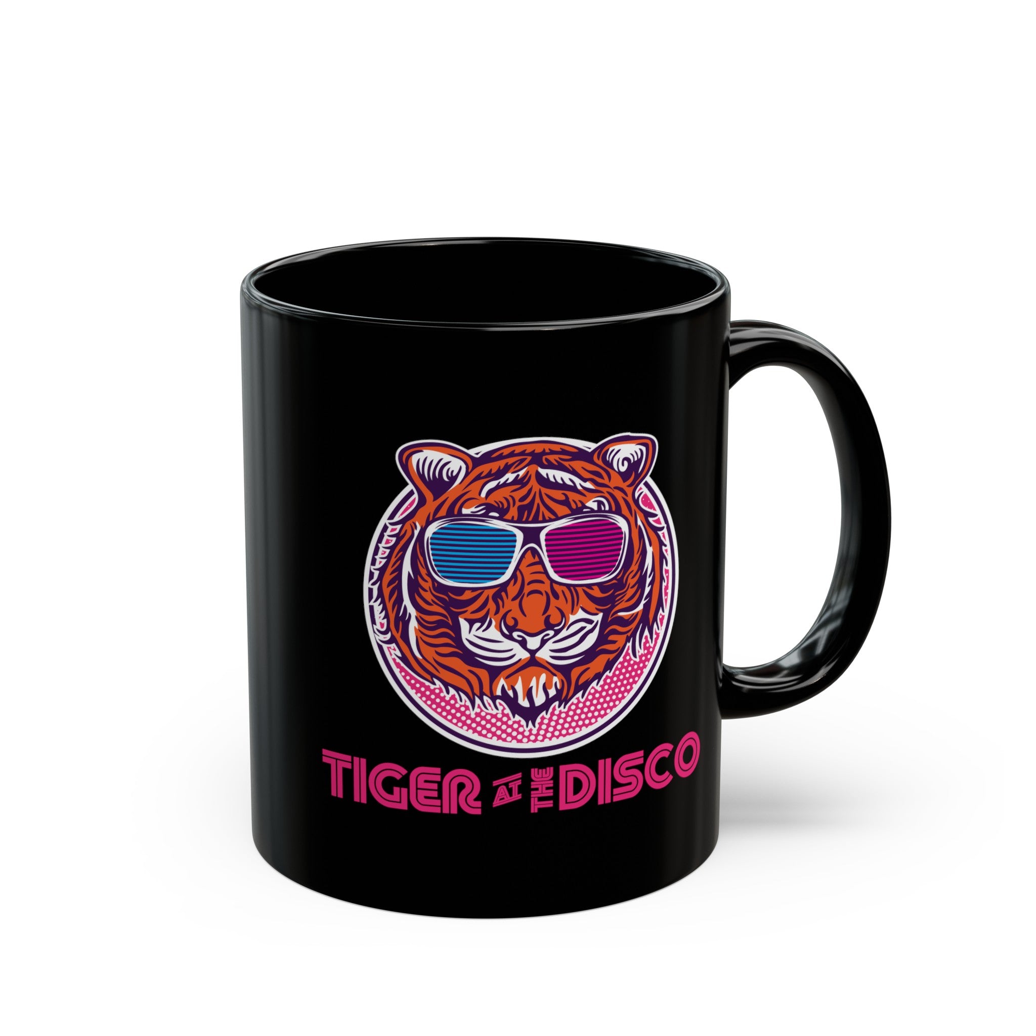 The Disco Tiger Black Mug (11oz, 15oz)-Phoenix Styles