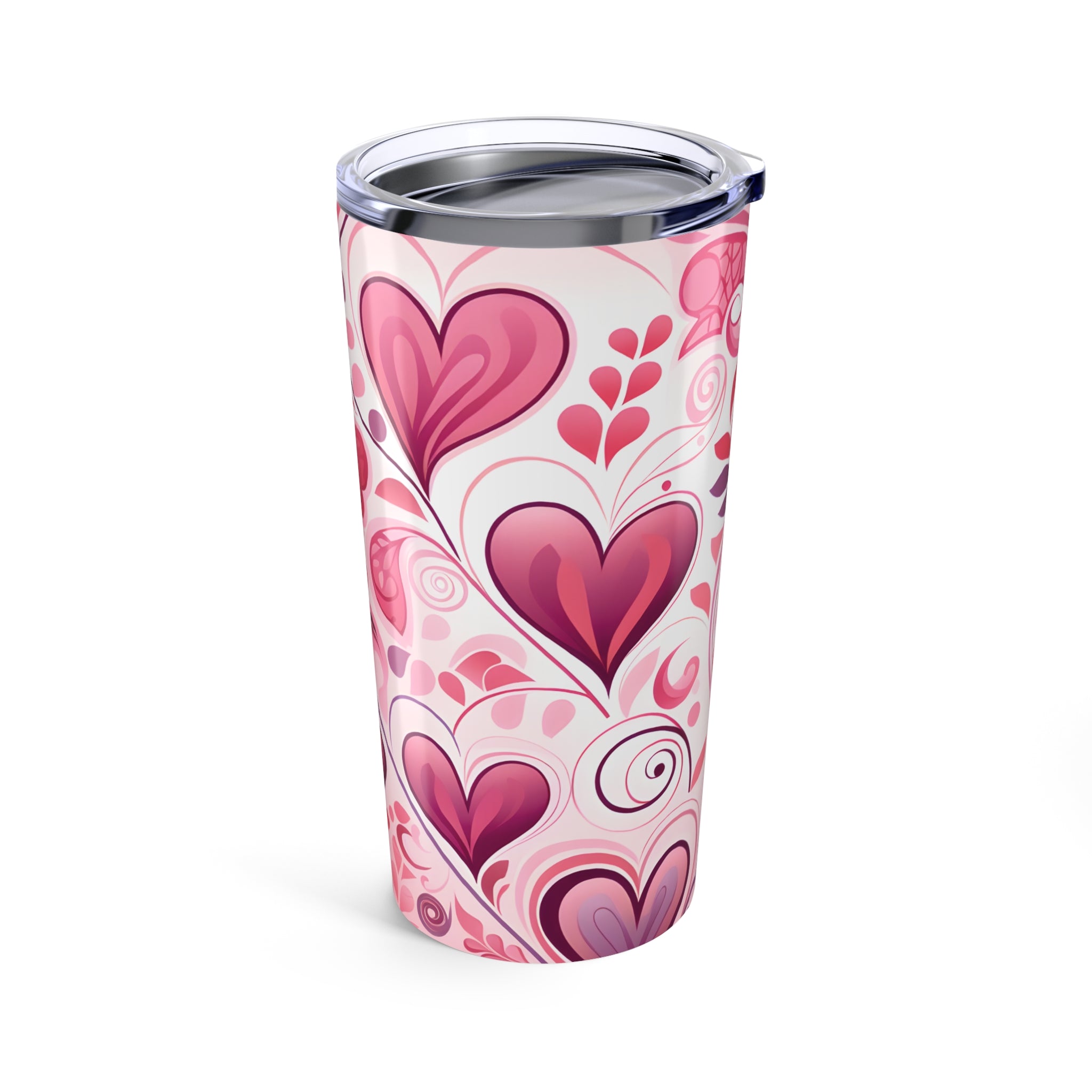 Pink Hearts Valentine's Day Tumbler-Phoenix Styles