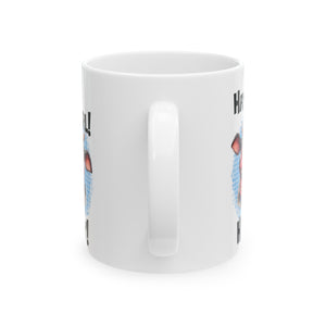 Hay Girl Ceramic White Mug, (11oz, 15oz)-Phoenix Styles