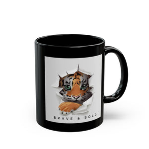 Brave and Bold Black Mug (11oz, 15oz)-Phoenix Styles