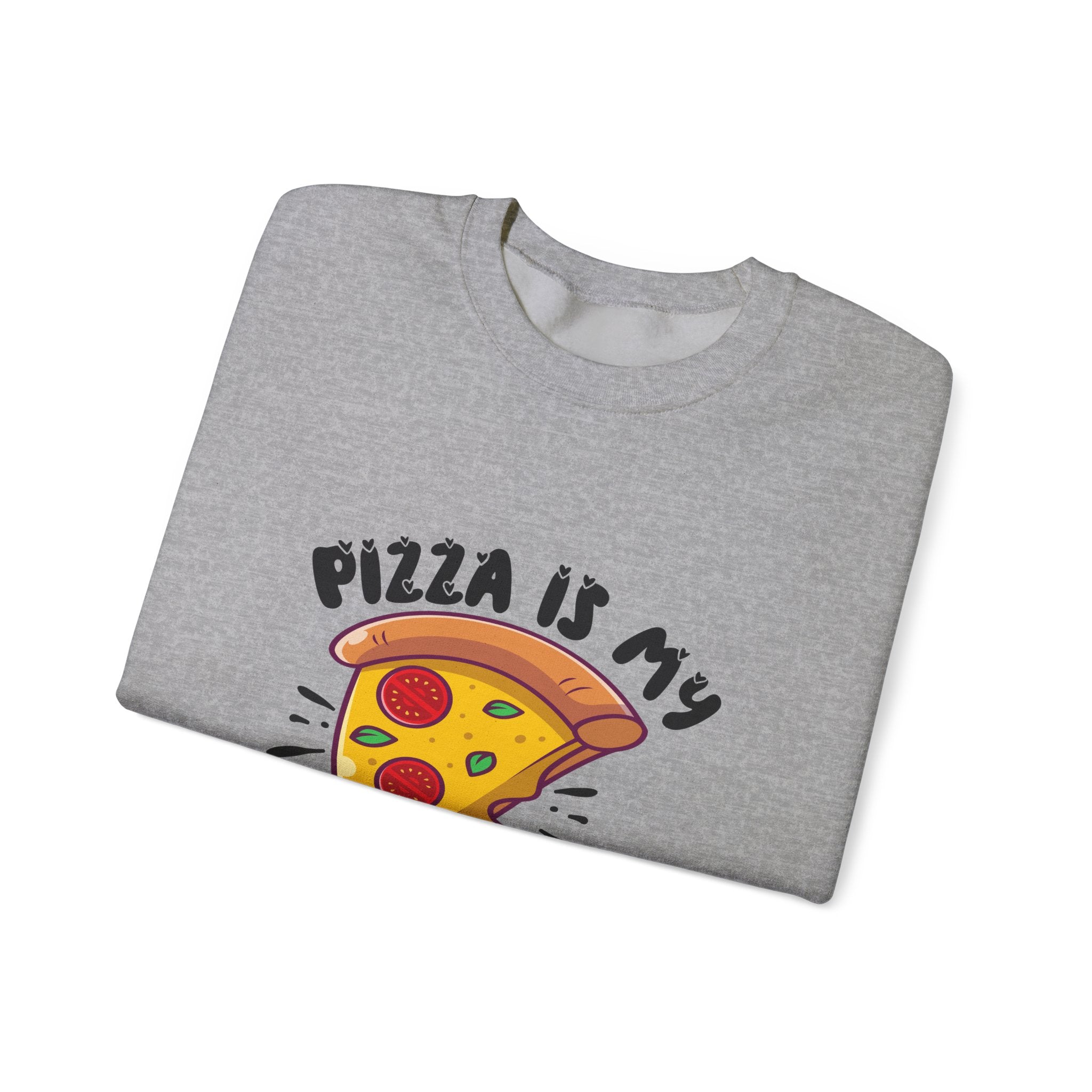 Pizza Is My Love Valentine's Day Crewneck Sweatshirt-Phoenix Styles