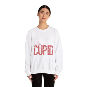 Hello Cupid Pink Valentine's Day Crewneck Sweatshirt-Phoenix Styles