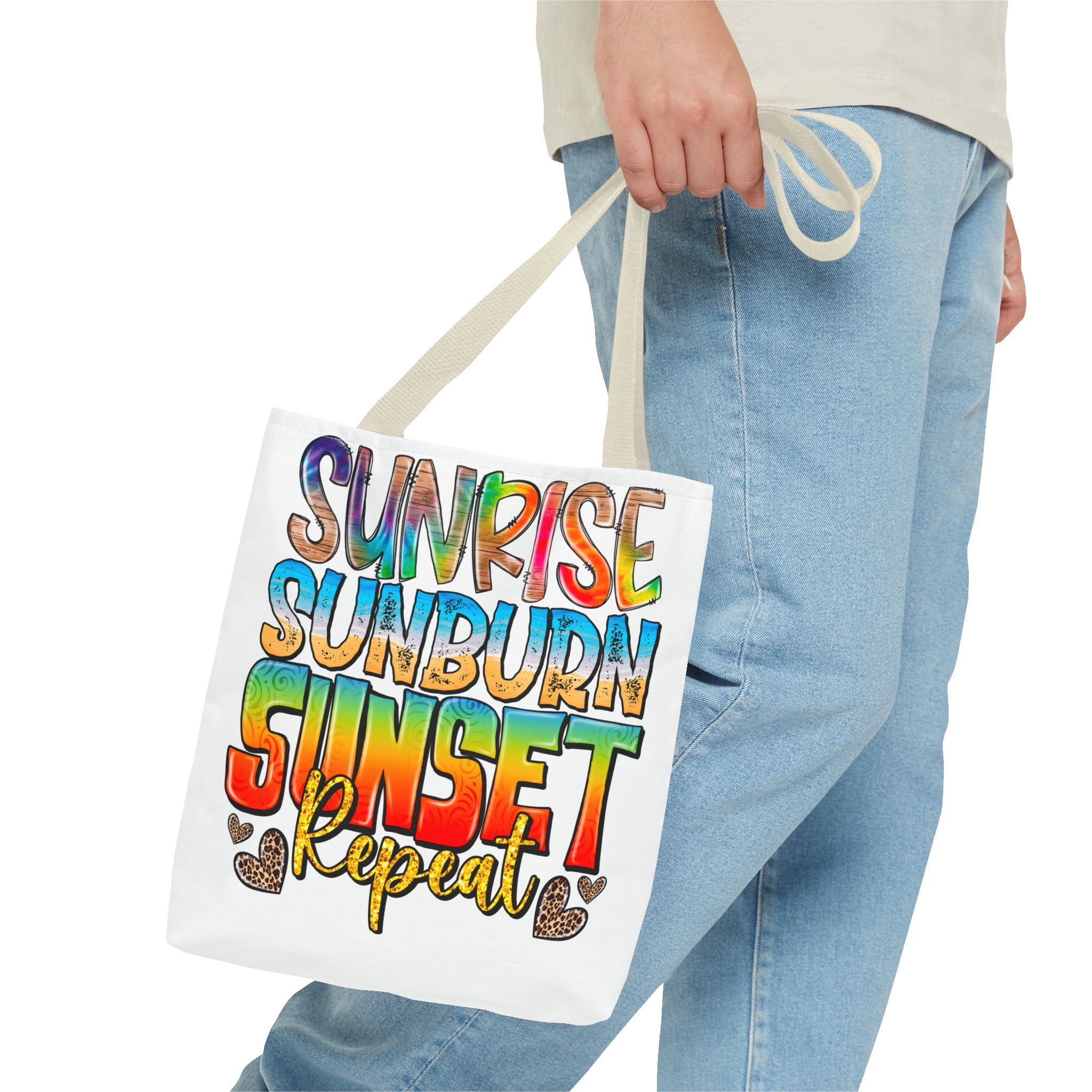 Sunrise Sunburn Sunset Repeat Tote Bag-Phoenix Styles