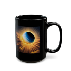 3D Art Solar Eclipse Black Mug (11oz, 15oz)-Phoenix Styles