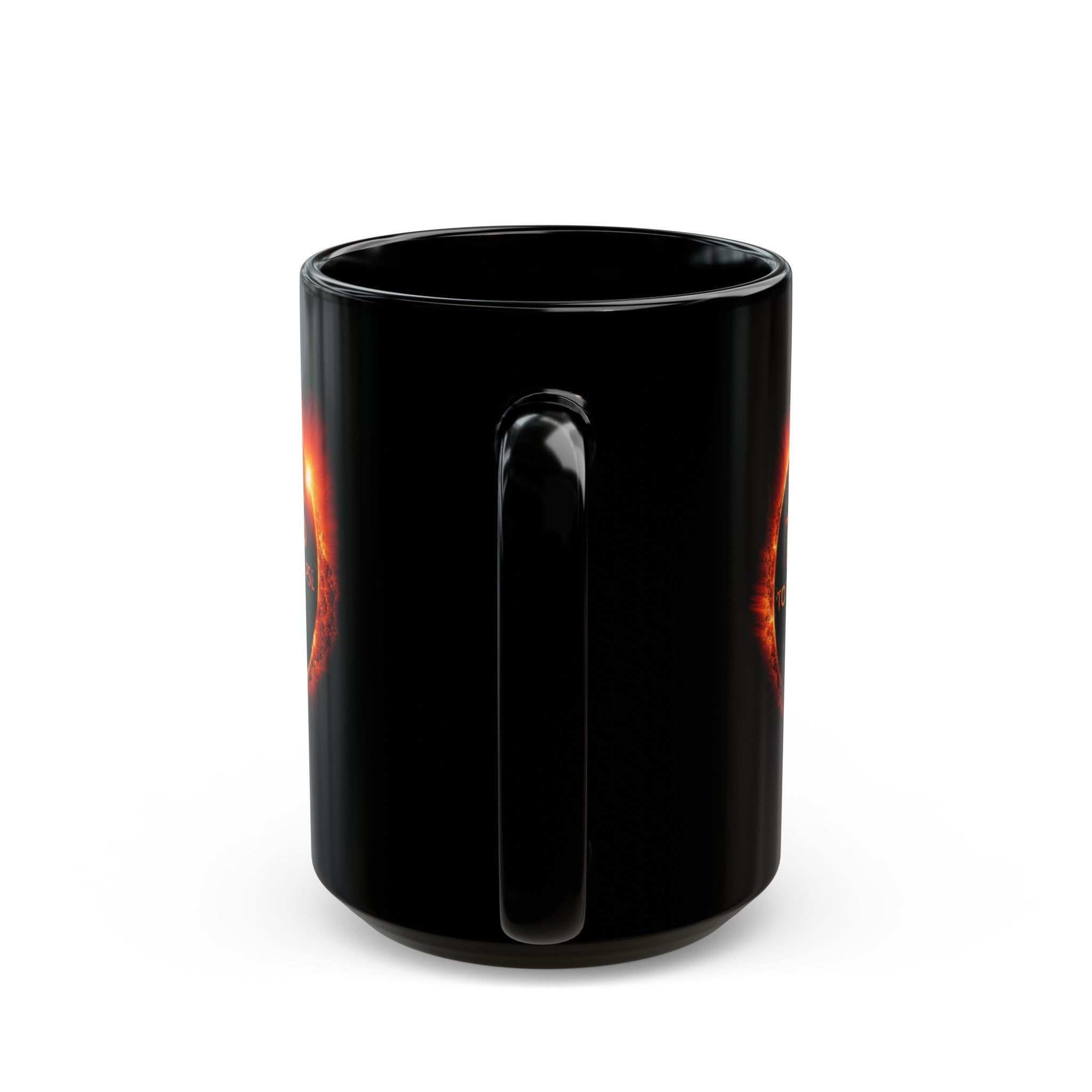 Texas Solar Eclipse Black Mug (11oz, 15oz)-Phoenix Styles