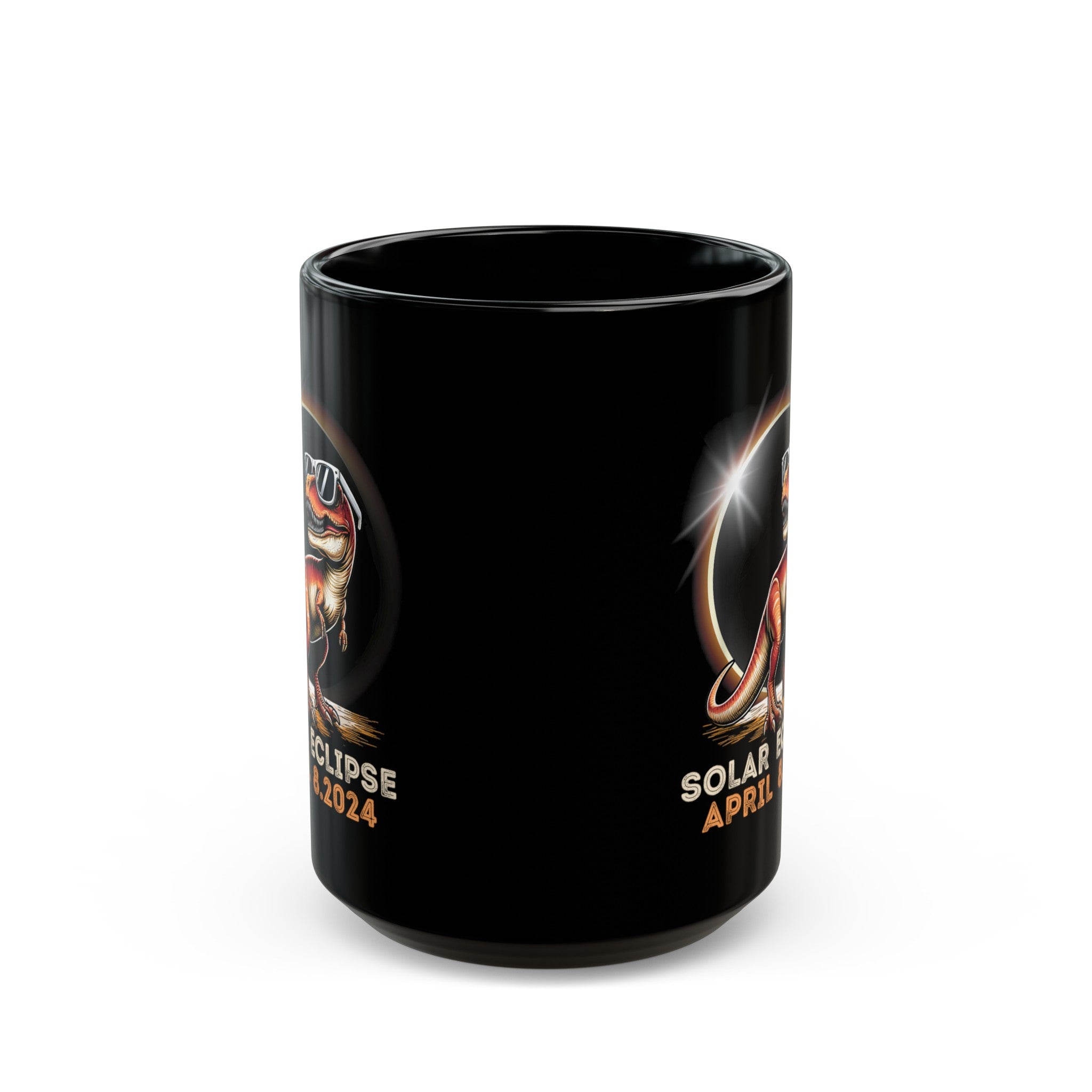 Dino Solar Black Mug (11oz, 15oz)-Phoenix Styles