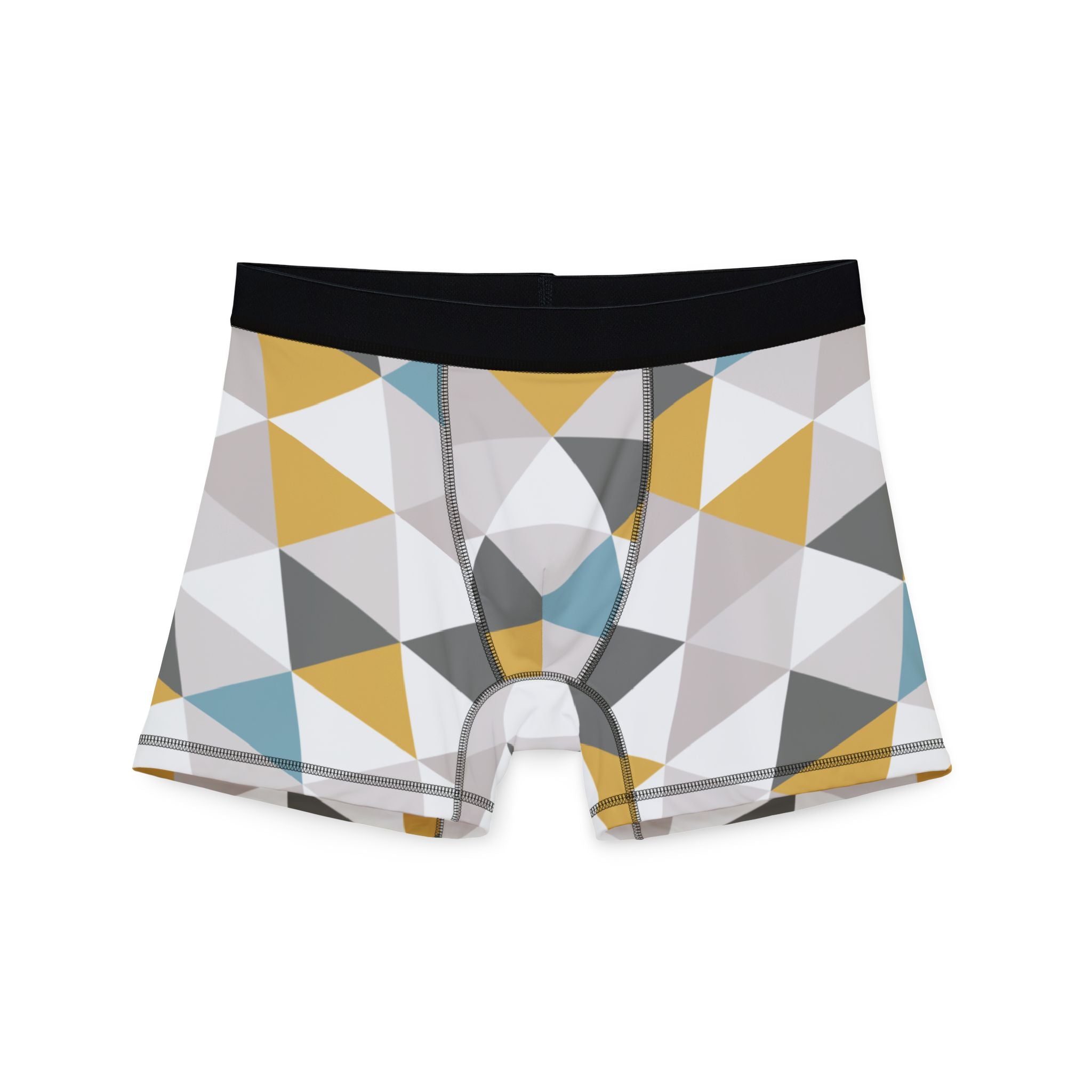 Stylish Geometric Pattern Men’s Boxers - Comfortable & Trendy Underwear