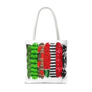 Watermelon Brush Stroke Tote Bag-Phoenix Styles