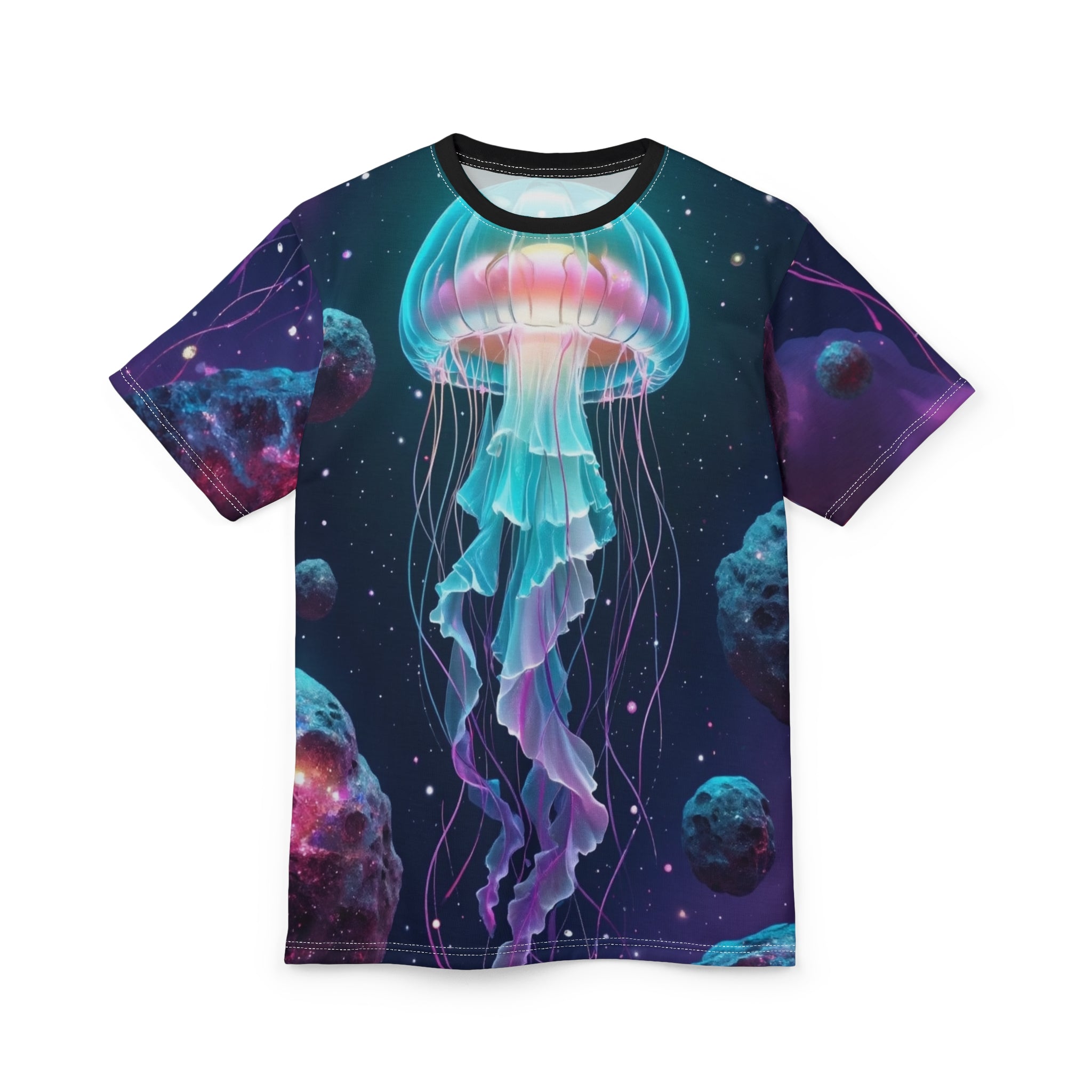 Galactic Jellyfish Cut & Sew Tee - Cosmic Ocean Art