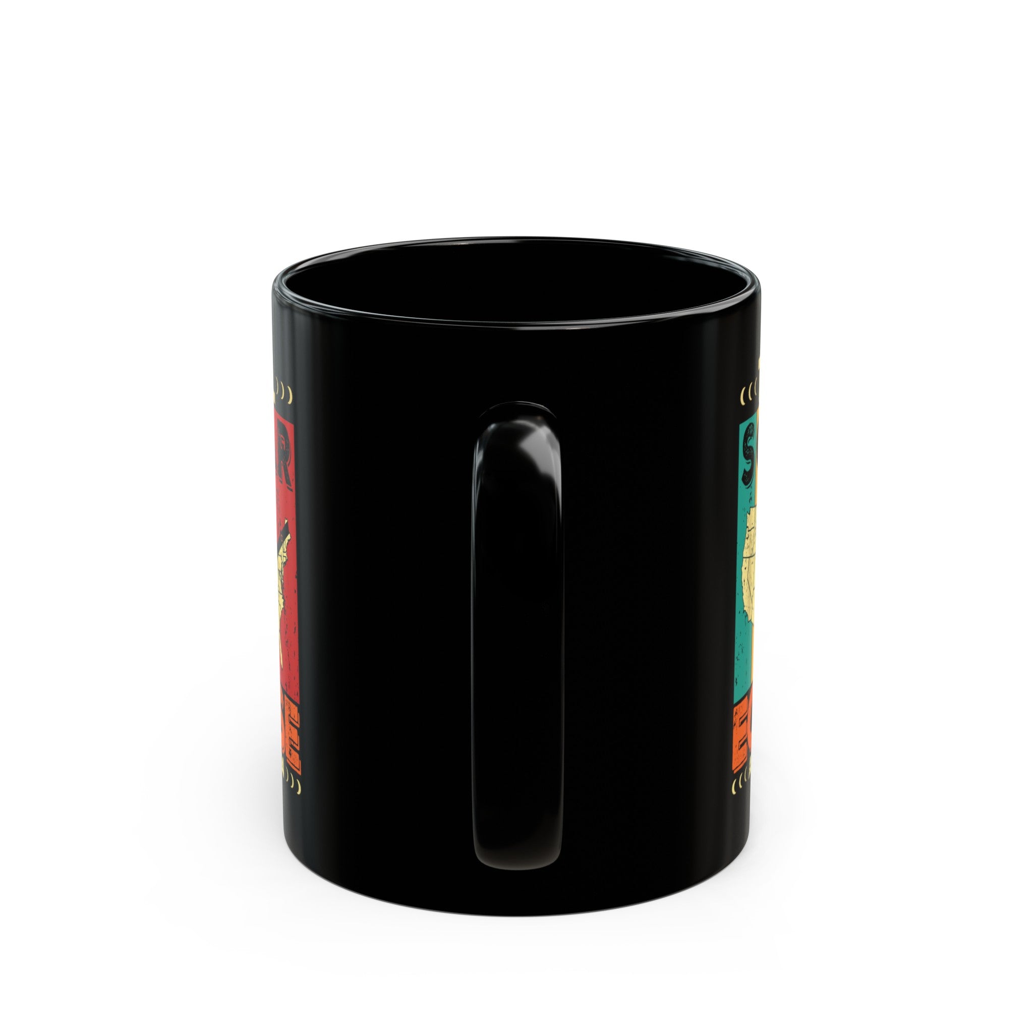 Total Solar Elipse -Map Black Mug (11oz, 15oz)-Phoenix Styles