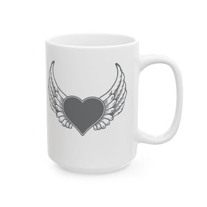 Heart Wings Ceramic Mug-Phoenix Styles