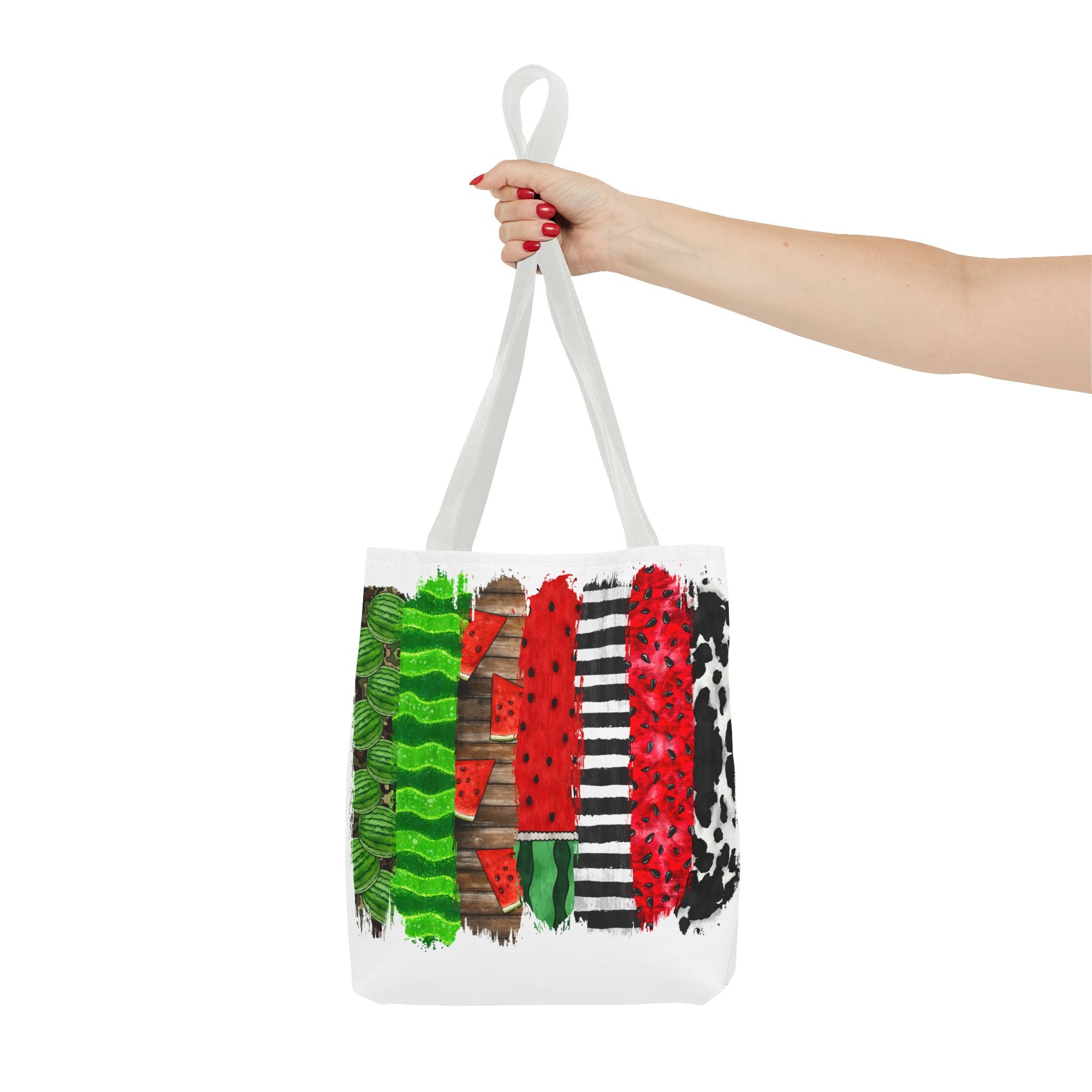 Watermelon Brush Stroke Tote Bag-Phoenix Styles