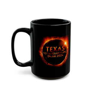 Texas Solar Eclipse Black Mug (11oz, 15oz)-Phoenix Styles