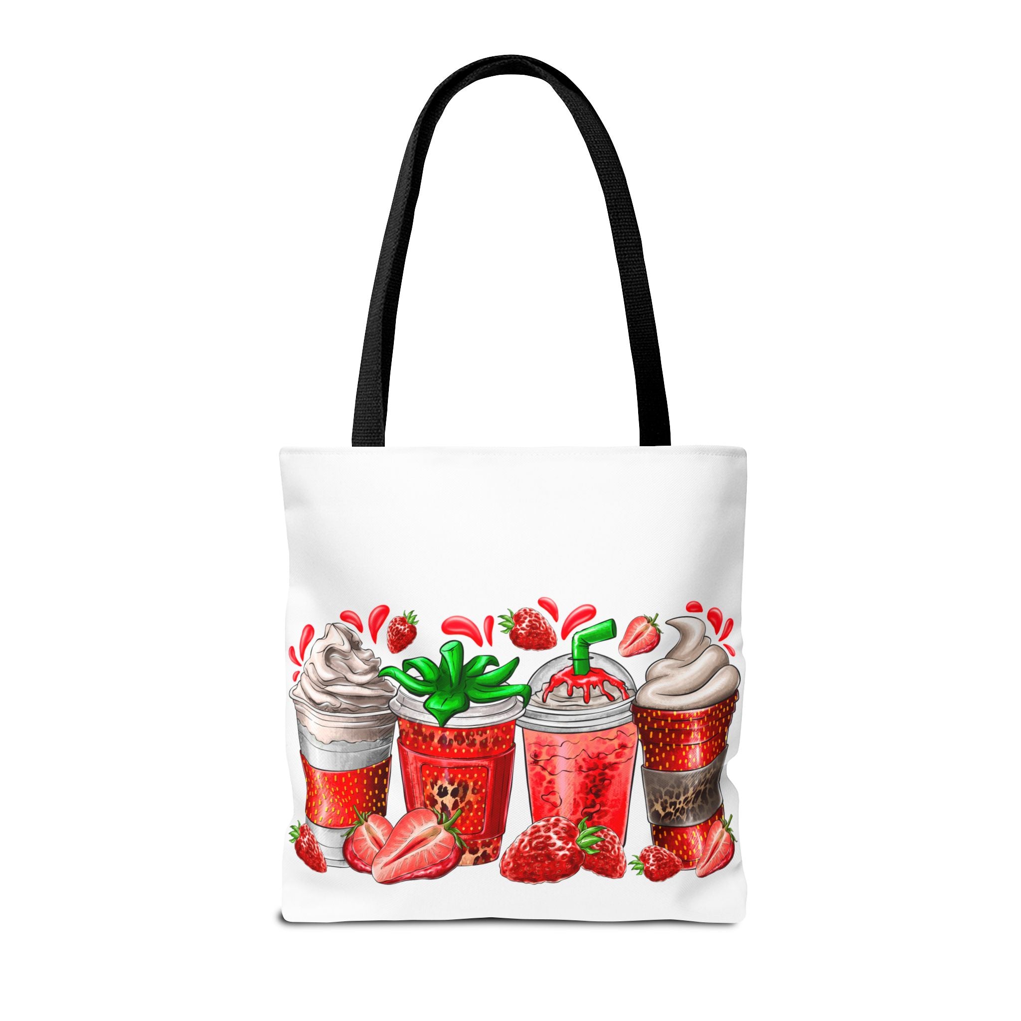 Strawberry Coffee Drink Tote Bag-Phoenix Styles