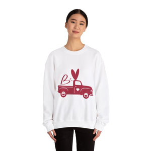 Valentine's Day Truck Crewneck Sweatshirt-Phoenix Styles