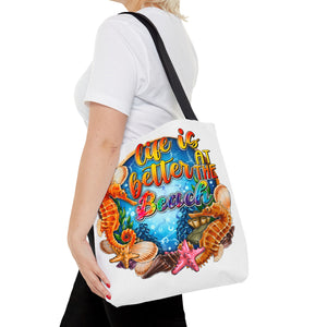 Life is Better At the Beach Tote Bag-Phoenix Styles