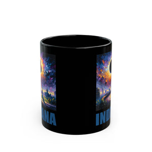 Indiana Solar Eclipse Black Mug (11oz, 15oz)-Phoenix Styles