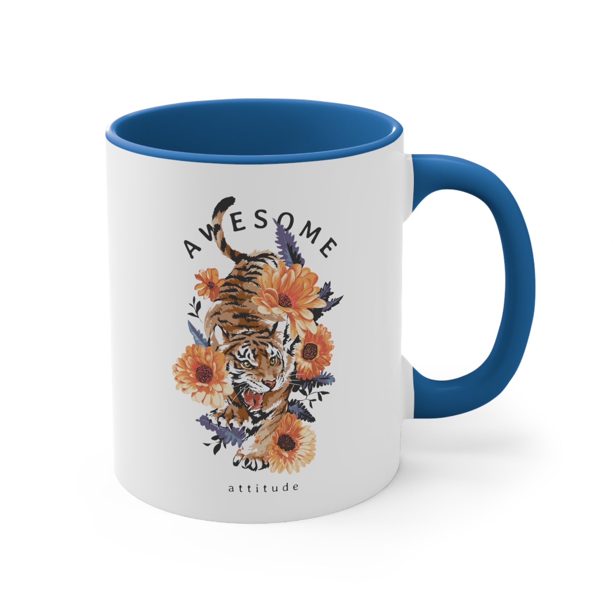 Awesome Tiger Accent Coffee Mug, 11oz-Phoenix Styles