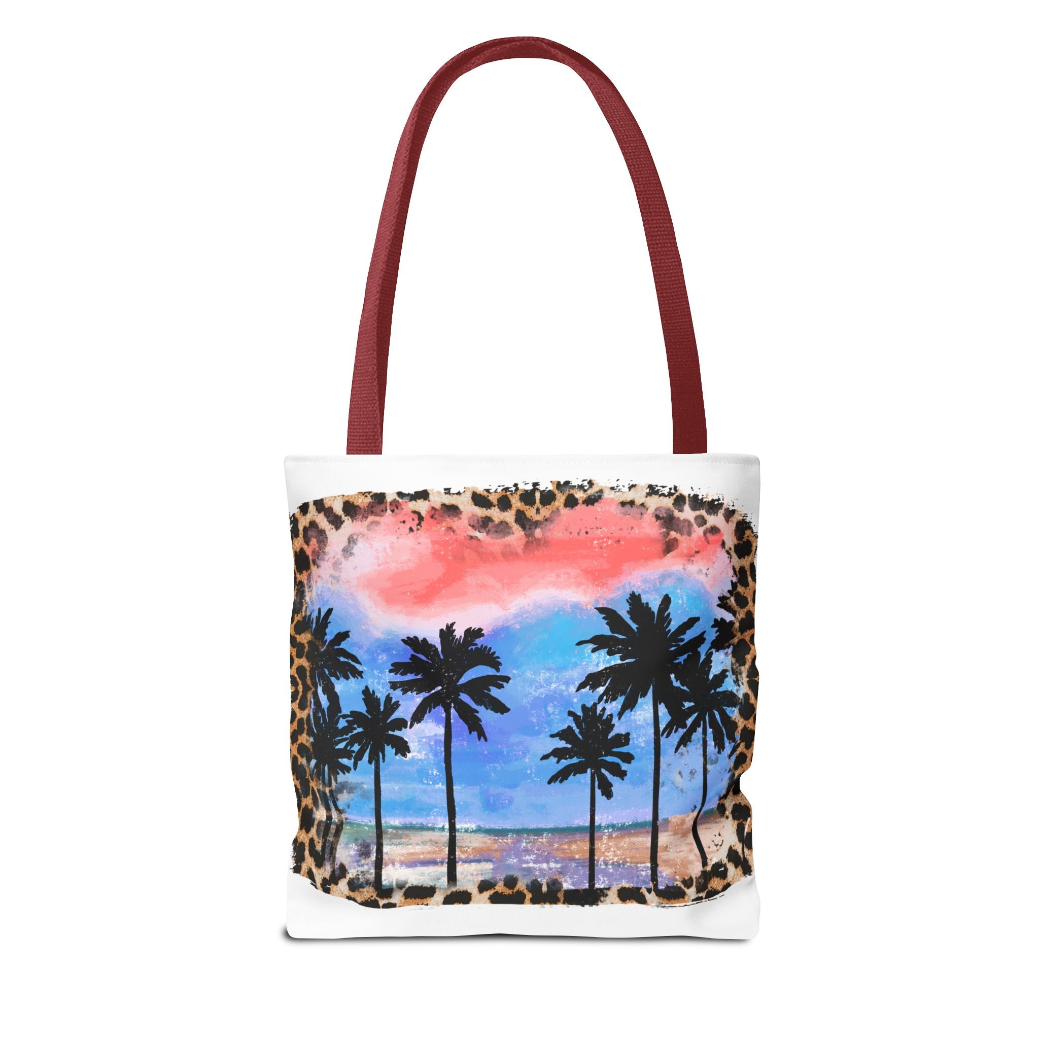 Summer with Leopard Background Tote Bag-Phoenix Styles