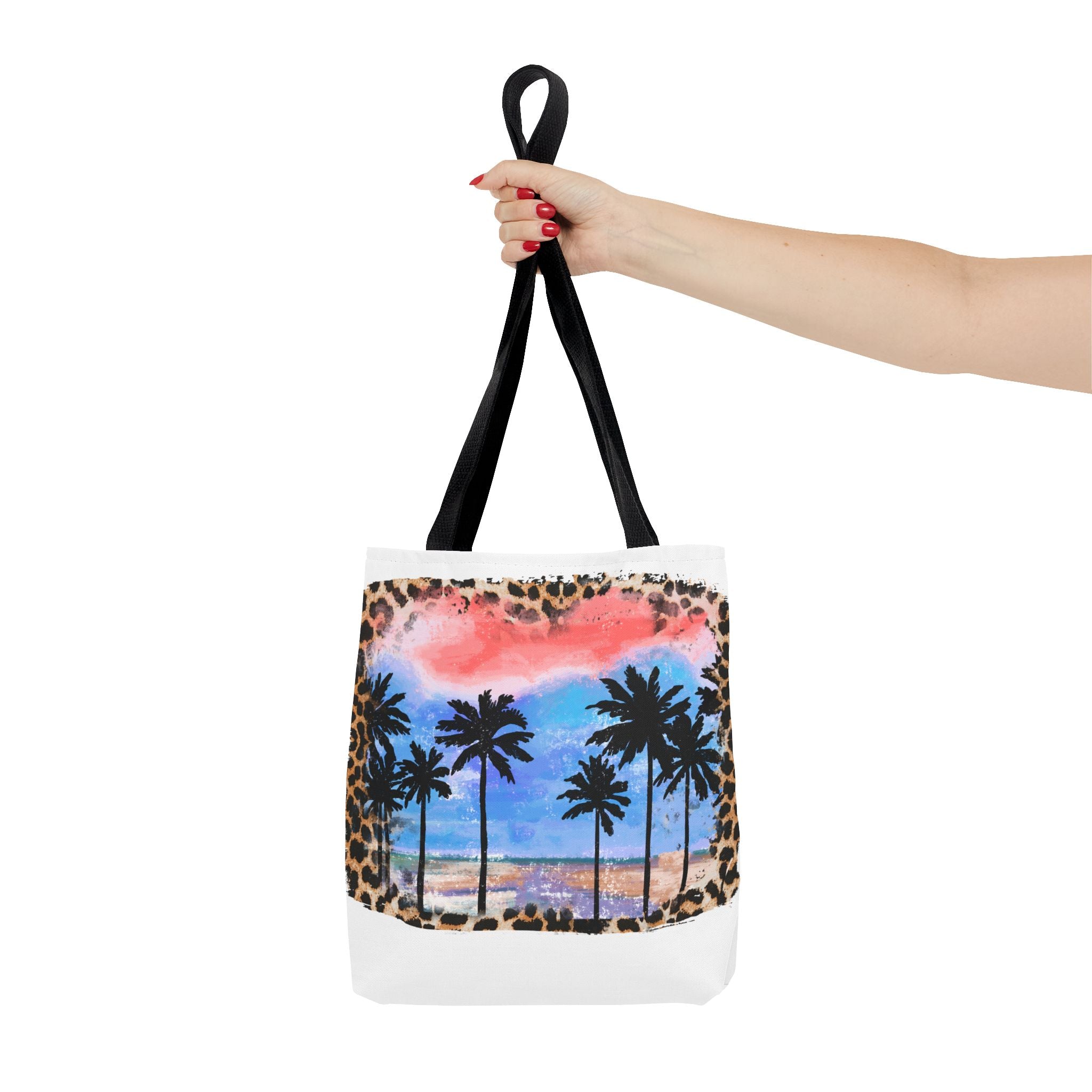 Summer with Leopard Background Tote Bag-Phoenix Styles